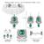 Silver plated faux emerald & beads studded necklace earrings set ethnic jewellery for women