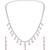 Silver plated cz studded layer necklace & drop earring sparkling jewellery set for women