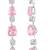 Silver plated cz studded layer necklace & drop earring sparkling jewellery set for women