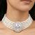 Gold plated cubic zirconia & faux emerald studded necklace earrings set jewellery for women