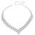Silver plated cubic zirconia studded necklace earrings bracelet set jewellery for women