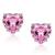 Silver plated pink crystal studded necklace earrings set contemporary jewellery for women