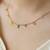 Multi-color crystal studded gold plated fancy chain necklace jewellery gift for women & girls