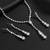 Silver plated crystal studded necklace earrings set fancy contemporary jewellery for women