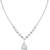 Silver plated crystal & cz studded necklace and drop earrings jewellery set for women