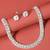 Silver plated crystal & cz studded necklace and stud earring jewellery set for women & girl