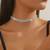 Silver plated crystal & cz studded necklace and stud earring jewellery set for women & girl