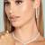 Silver plated cubic zirconia necklace and drop earring set elegant fashion jewellery for women