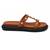 Tan studded faux leather t-bar flats for women