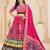 Rani Pink Designer Muslin Cotton Printed Navratri Lehenga Choli Set