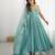 Women's Beautiful Embroidery Crunchy Silk Fabric Flared Anarkali Pant and Dupatta Set