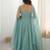 Women's Beautiful Embroidery Crunchy Silk Fabric Flared Anarkali Pant and Dupatta Set
