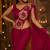 Designer Embroidered Applique Flower Design Ready To wear Saree With Stitched Blouse