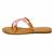 Tan embroidered faux leather flat sandals for women