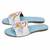 Blue beaded faux leather evil eye flats for women