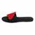 Black rhinestone faux leather heart flats for women