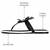 Black beaded faux leather t-strap flower flats for women