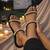 Black embellished faux leather double strap flats for women