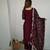 Women's Gorgeous Embroidery Rangoli Silk Fabric Straight Kurta Pant and Dupatta Set