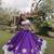 White and Purple Roman Kutchi Gamthi Work Blouse With Gota & Mirror Work Flared Lehenga