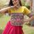 Parrot and Pink Roman Kutchi Gamthi Work Blouse With Gota & Mirror Work Flared Lehenga