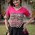 Pink and Black Roman Kutchi Gamthi Work Blouse With Gota & Mirror Work Flared Lehenga