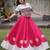 White and Pink Roman Kutchi Gamthi Work Blouse With Gota & Mirror Work Flared Lehenga