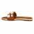 Tan crystal embellished faux leather slip-on flats for women