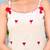 Off white cotton spaghetti strap suit set 