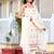 Off white cotton spaghetti strap suit set 