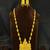 Goddess Lakshmi Temple Jewelry Set: Antique Matte Gold Haram Necklace, Earrings