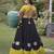Yellow Roman Navratri Lehenga Choli with Kutchi Gamthi Embroidery
