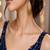 Red Orange Crystal Statement Drop Earrings | Silver-Tone Formal Gala Jewelry