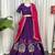 Purple Roman Silk Blend Embroidered Navratri Lehenga Choli with Georgette Dupatta