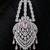 Silver Finish Pakistani Jhumar – Rose Pink Crystal Bridal Tikka