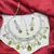 Green Stone Bridal Jewelry Set | Silver CZ Choker, Earrings, Maangtika