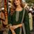D green dola silk semi stitched suit with embroidery & sequin work