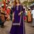 Violet dola silk semi stitched suit with embroidery & sequin work