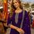 Violet dola silk semi stitched suit with embroidery & sequin work