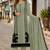 Mehendi organza semi stitched suit with embroidery & cut sequin work