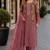 Purple silk semi stitched suit with embroidery & sequin work