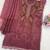 Purple silk semi stitched suit with embroidery & sequin work