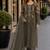 Mehendi silk semi stitched suit with embroidery & sequin work