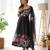 Women's Gorgeous Floral Printed Organza Silk Fabric Flared Anarkali Pant and Dupatta Set