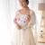 Women's Gorgeous Floral Printed Organza Silk Fabric Flared Anarkali Pant and Dupatta Set