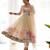 Women's Gorgeous Floral Printed Organza Silk Fabric Flared Anarkali Pant and Dupatta Set