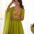 Women's Gorgeous Floral Printed Organza Silk Fabric Flared Anarkali Pant and Dupatta Set