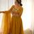 Women's Gorgeous Floral Printed Organza Silk Fabric Flared Anarkali Pant and Dupatta Set