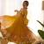 Women's Gorgeous Floral Printed Organza Silk Fabric Flared Anarkali Pant and Dupatta Set