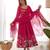 Women's Gorgeous Floral Printed Organza Silk Fabric Flared Anarkali Pant and Dupatta Set
